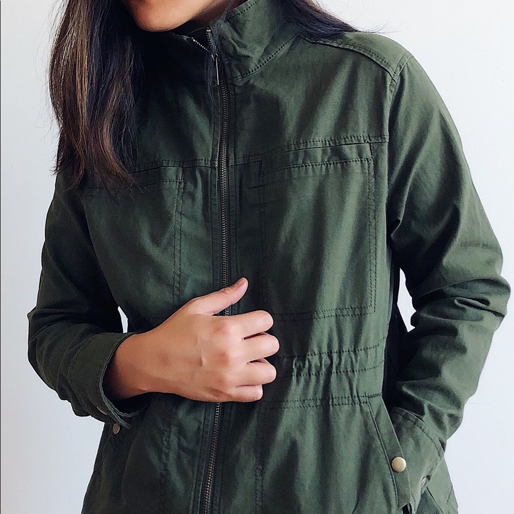 forest green utility jacket